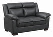 Arabella Pillow Top Upholstered Loveseat Grey - U&U Home Budget Furniture (Carteret, NJ)