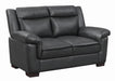 Arabella Pillow Top Upholstered Loveseat Grey - U&U Home Budget Furniture (Carteret, NJ)