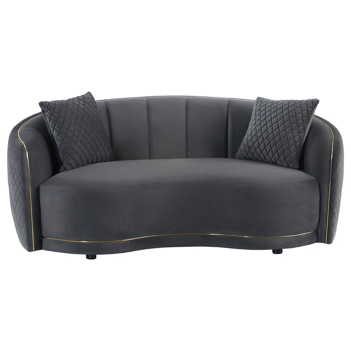 Brookside Stationary Loveseat - U&U Home Budget Furniture (Carteret, NJ)
