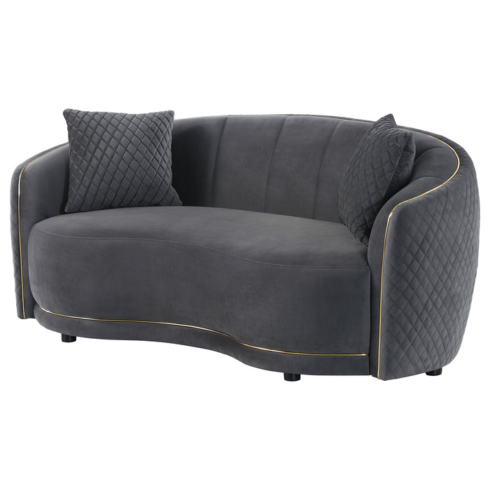 Brookside Stationary Loveseat - U&U Home Budget Furniture (Carteret, NJ)