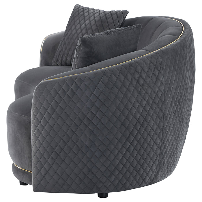 Brookside Stationary Loveseat - U&U Home Budget Furniture (Carteret, NJ)