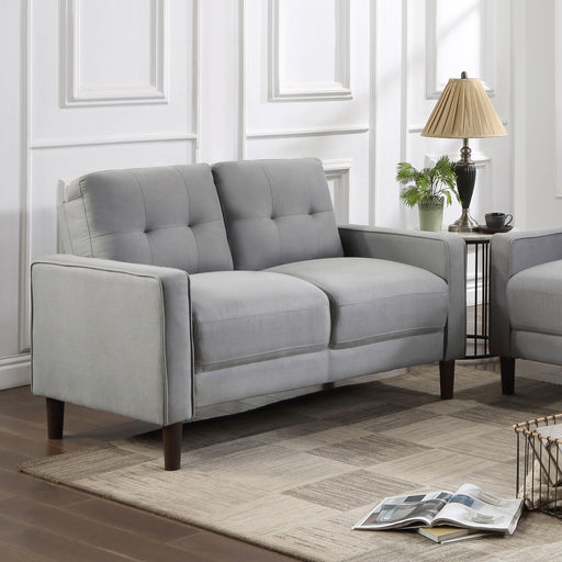 Bowen Upholstered Track Arms Tufted Loveseat - U&U Home Budget Furniture (Carteret, NJ)