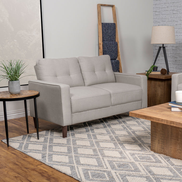 Bowen Upholstered Track Arms Tufted Loveseat - U&U Home Budget Furniture (Carteret, NJ)