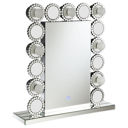 Aghes Rectangular Table Mirror with LED Lighting Mirror - U&U Home Budget Furniture (Carteret, NJ)