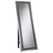 Carisi Rectangular Standing Mirror with LED Lighting Silver - U&U Home Budget Furniture (Carteret, NJ)