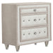 Antonella 3-drawer Upholstered Nightstand Ivory and Camel - U&U Home Budget Furniture (Carteret, NJ)