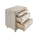 Antonella 3-drawer Upholstered Nightstand Ivory and Camel - U&U Home Budget Furniture (Carteret, NJ)