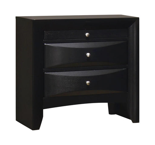 Briana Rectangular 2-drawer Nightstand Black - U&U Home Budget Furniture (Carteret, NJ)