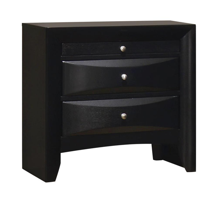 Briana Rectangular 2-drawer Nightstand Black - U&U Home Budget Furniture (Carteret, NJ)