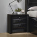 Briana Rectangular 2-drawer Nightstand Black - U&U Home Budget Furniture (Carteret, NJ)