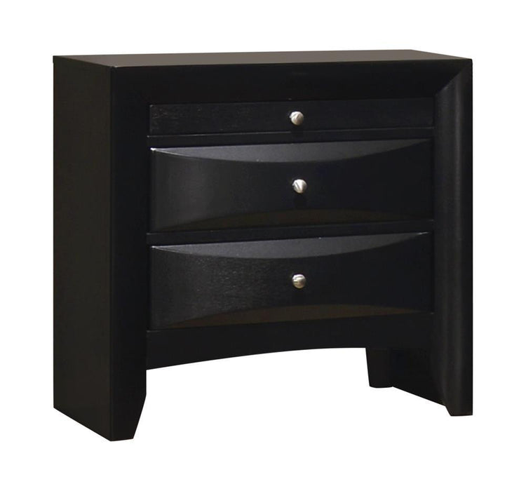 Briana Rectangular 2-drawer Nightstand Black - U&U Home Budget Furniture (Carteret, NJ)