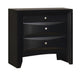 Briana Rectangular 2-drawer Nightstand Black - U&U Home Budget Furniture (Carteret, NJ)