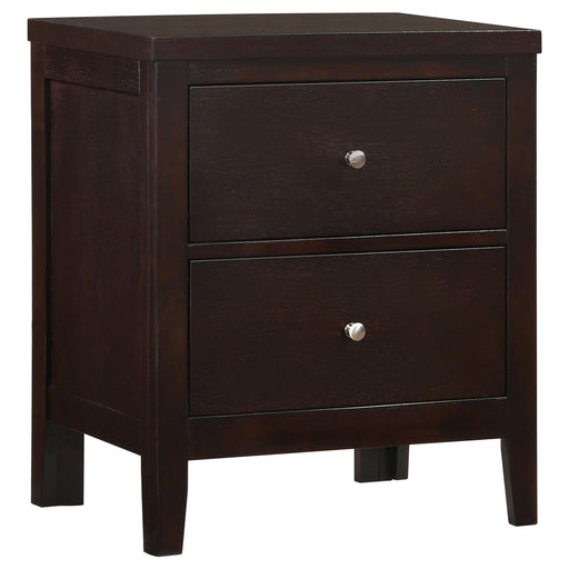 Carlton 2-drawer Rectangular Nightstand Cappuccino - U&U Home Budget Furniture (Carteret, NJ)