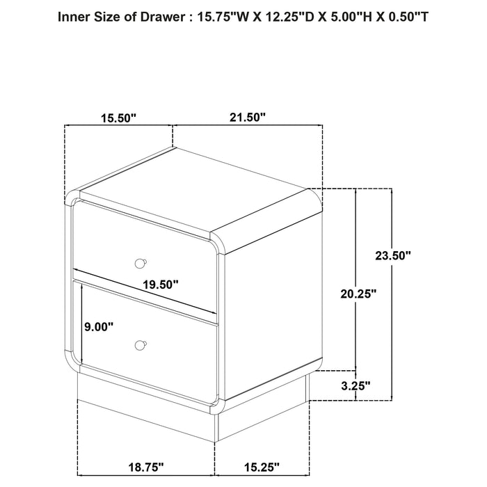 Cavelle Nightstand - U&U Home Budget Furniture (Carteret, NJ)