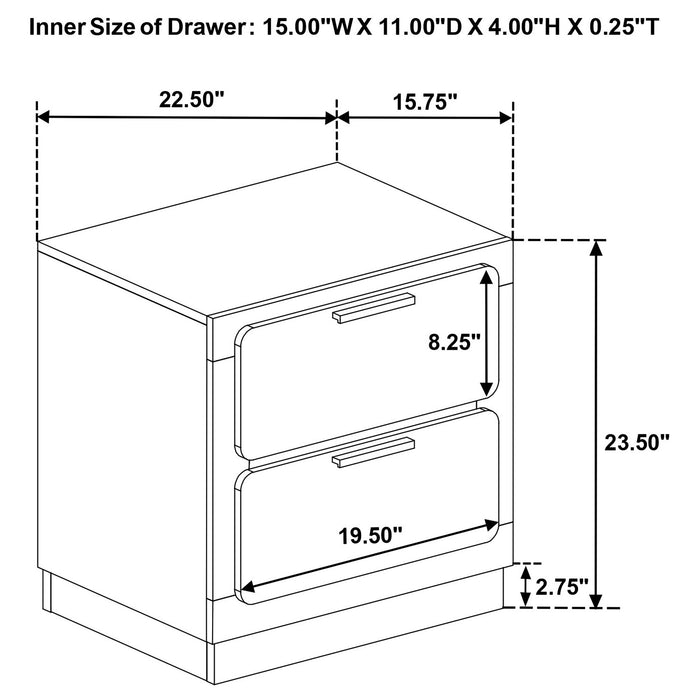 Caraway Nightstand - U&U Home Budget Furniture (Carteret, NJ)