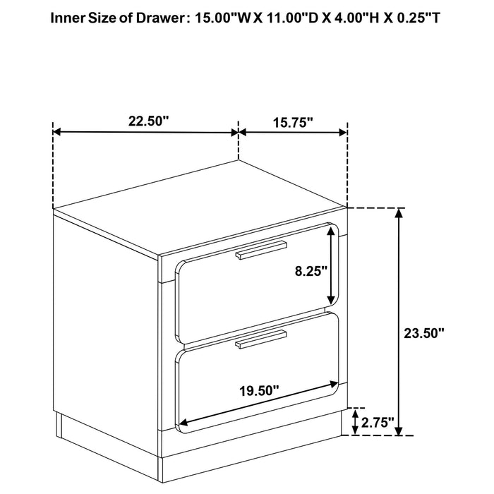 Caraway Nightstand - U&U Home Budget Furniture (Carteret, NJ)