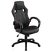 Carlos Arched Armrest Upholstered Office Chair Black - U&U Home Budget Furniture (Carteret, NJ)