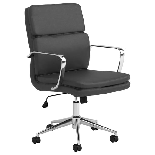 Ximena Standard Back Upholstered Office Chair Black - U&U Home Budget Furniture (Carteret, NJ)