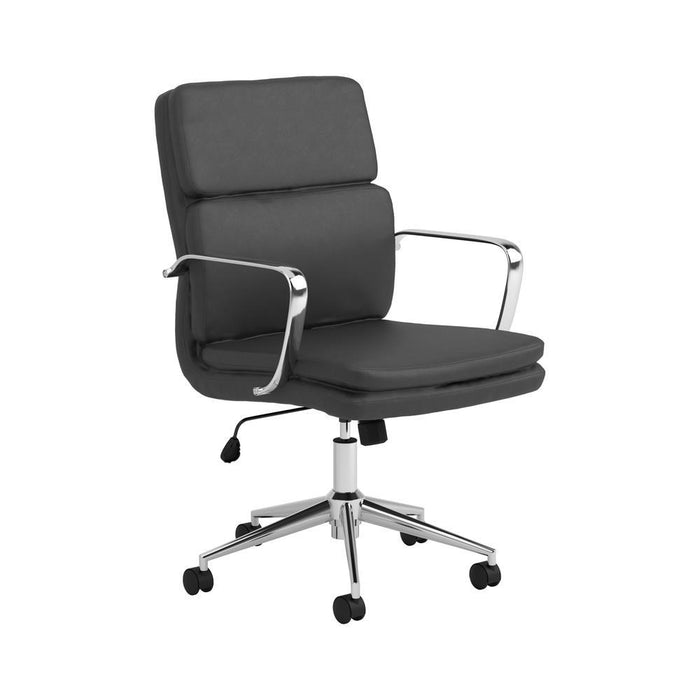 Ximena Standard Back Upholstered Office Chair Black - U&U Home Budget Furniture (Carteret, NJ)