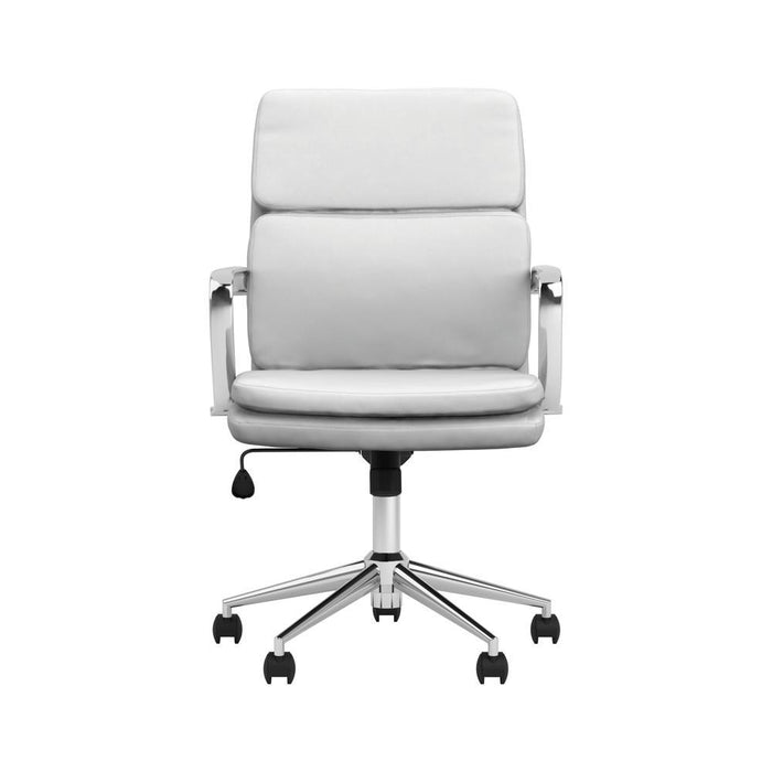 Ximena Standard Back Upholstered Office Chair White - U&U Home Budget Furniture (Carteret, NJ)