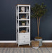 Angela 4-shelf Wooden Media Tower with Drawers Brown and White - U&U Home Budget Furniture (Carteret, NJ)
