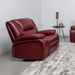 Camila Upholstered Glider Recliner Chair Red Faux Leather - U&U Home Budget Furniture (Carteret, NJ)