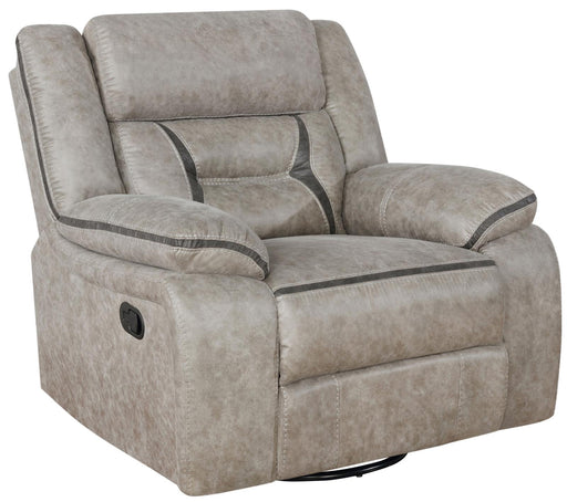 Greer Upholstered Tufted Back Glider Recliner - U&U Home Budget Furniture (Carteret, NJ)