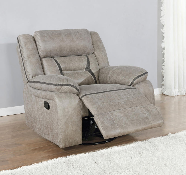 Greer Upholstered Tufted Back Glider Recliner - U&U Home Budget Furniture (Carteret, NJ)