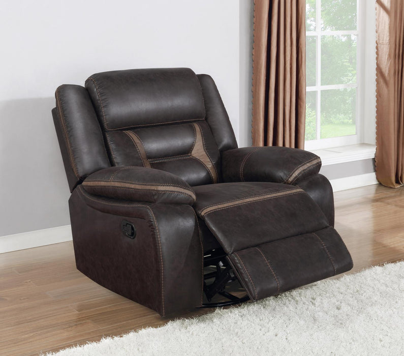 Greer Upholstered Tufted Back Glider Recliner - U&U Home Budget Furniture (Carteret, NJ)