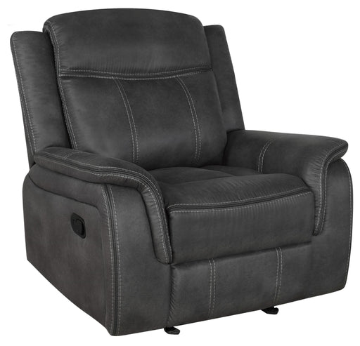 Lawrence Upholstered Tufted Back Glider Recliner - U&U Home Budget Furniture (Carteret, NJ)