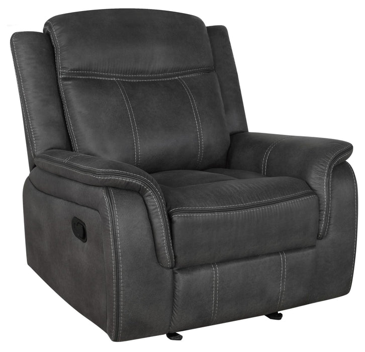 Lawrence Upholstered Tufted Back Glider Recliner - U&U Home Budget Furniture (Carteret, NJ)