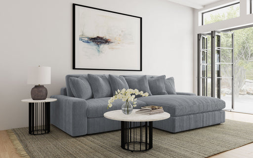 Blaine Upholstered Reversible Sectional Fog - U&U Home Budget Furniture (Carteret, NJ)