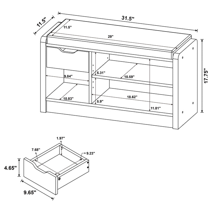 Arrington Shoe Cabinet - U&U Home Budget Furniture (Carteret, NJ)