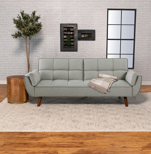 Caufield Upholstered Buscuit Tufted Covertible Sofa Bed Grey - U&U Home Budget Furniture (Carteret, NJ)