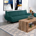 Acton Upholstered Flared Arm Sofa Teal Blue - U&U Home Budget Furniture (Carteret, NJ)
