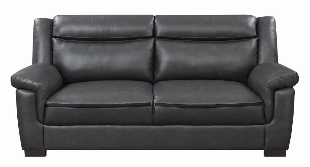 Arabella Pillow Top Upholstered Sofa Grey - U&U Home Budget Furniture (Carteret, NJ)