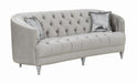 Avonlea Sloped Arm Tufted Sofa Grey - U&U Home Budget Furniture (Carteret, NJ)