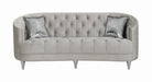 Avonlea Sloped Arm Tufted Sofa Grey - U&U Home Budget Furniture (Carteret, NJ)