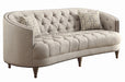 Avonlea Sloped Arm Upholstered Sofa Trim Grey - U&U Home Budget Furniture (Carteret, NJ)