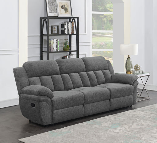 Bahrain Upholstered Motion Sofa Charcoal - U&U Home Budget Furniture (Carteret, NJ)