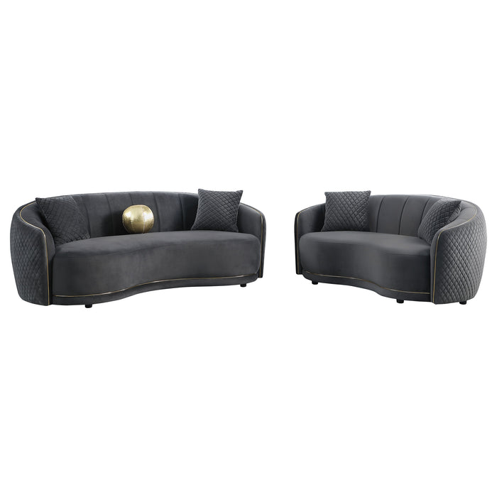 Brookside Stationary Sofa - U&U Home Budget Furniture (Carteret, NJ)