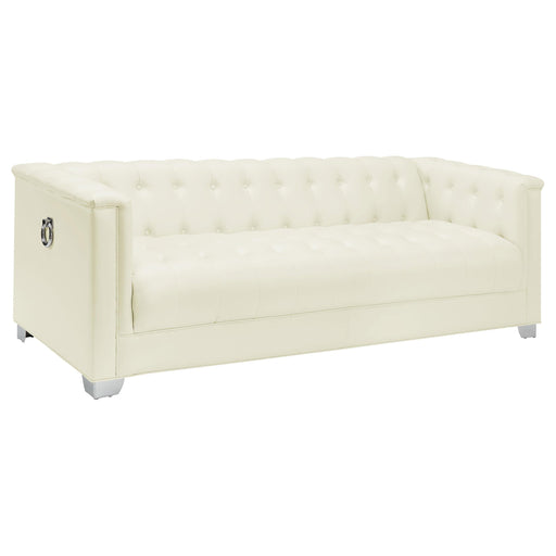 Chaviano Tufted Upholstered Sofa Pearl White - U&U Home Budget Furniture (Carteret, NJ)