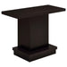 Reston Pedestal Sofa Table Cappuccino - U&U Home Budget Furniture (Carteret, NJ)