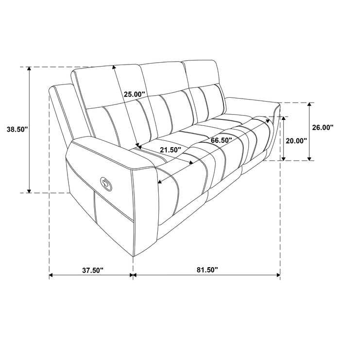 Brentwood Reclining Sofa - U&U Home Budget Furniture (Carteret, NJ)