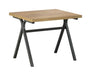 Colmar 3-piece Trestle Occasional Table Set Golden Oak and Gunmetal - U&U Home Budget Furniture (Carteret, NJ)