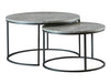 Lainey Round 2-piece Nesting Coffee Table Grey and Gunmetal - U&U Home Budget Furniture (Carteret, NJ)
