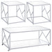 Provins 3-piece Occasional Table Set Clear Mirror and Chrome - U&U Home Budget Furniture (Carteret, NJ)