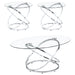 Warren 3-piece Occasional Set Chrome and Clear - U&U Home Budget Furniture (Carteret, NJ)
