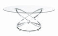 Warren 3-piece Occasional Set Chrome and Clear - U&U Home Budget Furniture (Carteret, NJ)