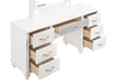 Barzini 7-drawer Vanity Desk with Lighted Mirror White - U&U Home Budget Furniture (Carteret, NJ)